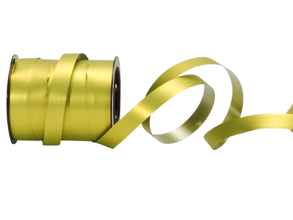 Spyk Geschenkband PP glänzend grün – 10 mm × 15 m