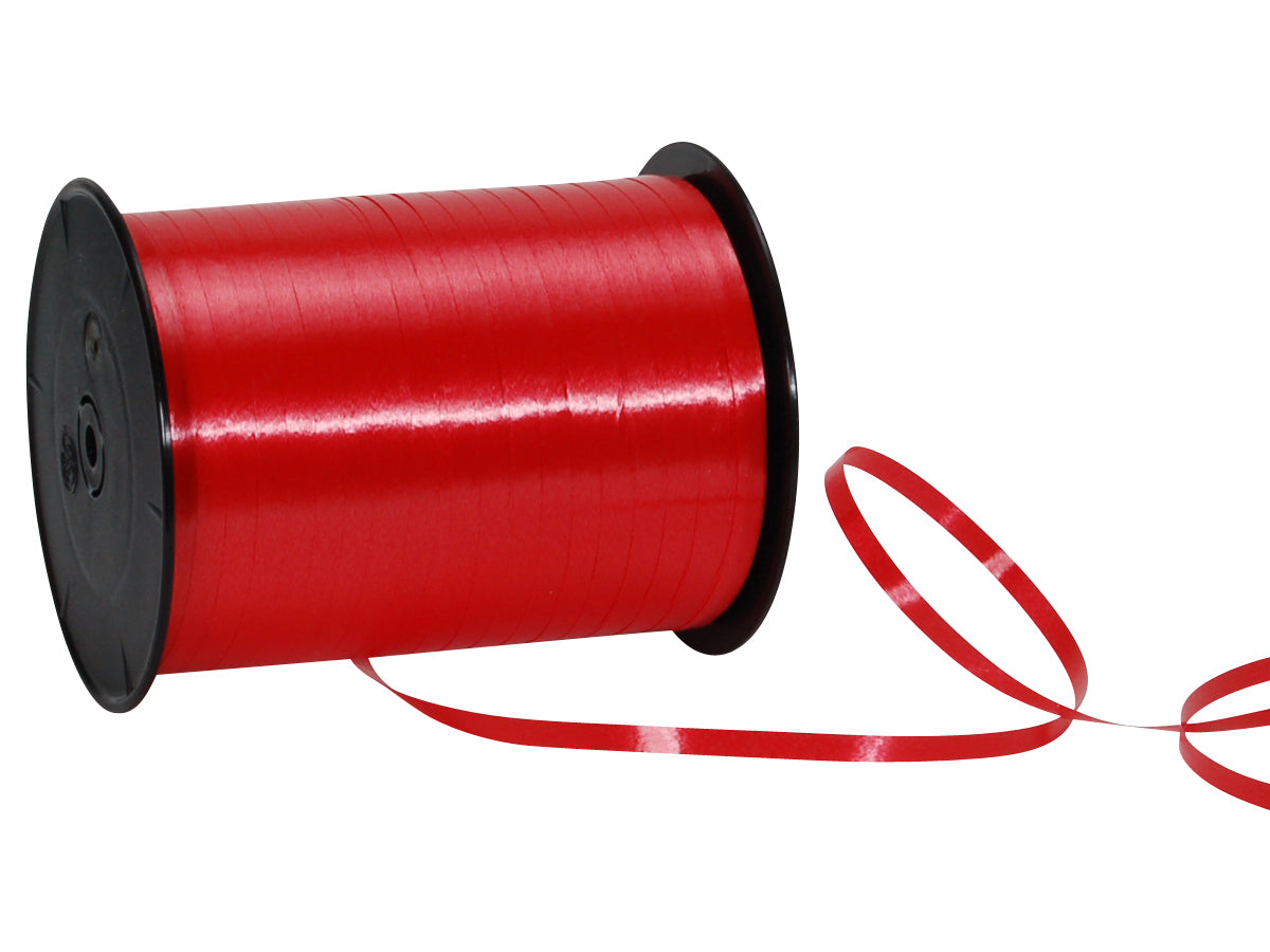Spyk Geschenkband Poly glatt rot – 5 mm × 500 m