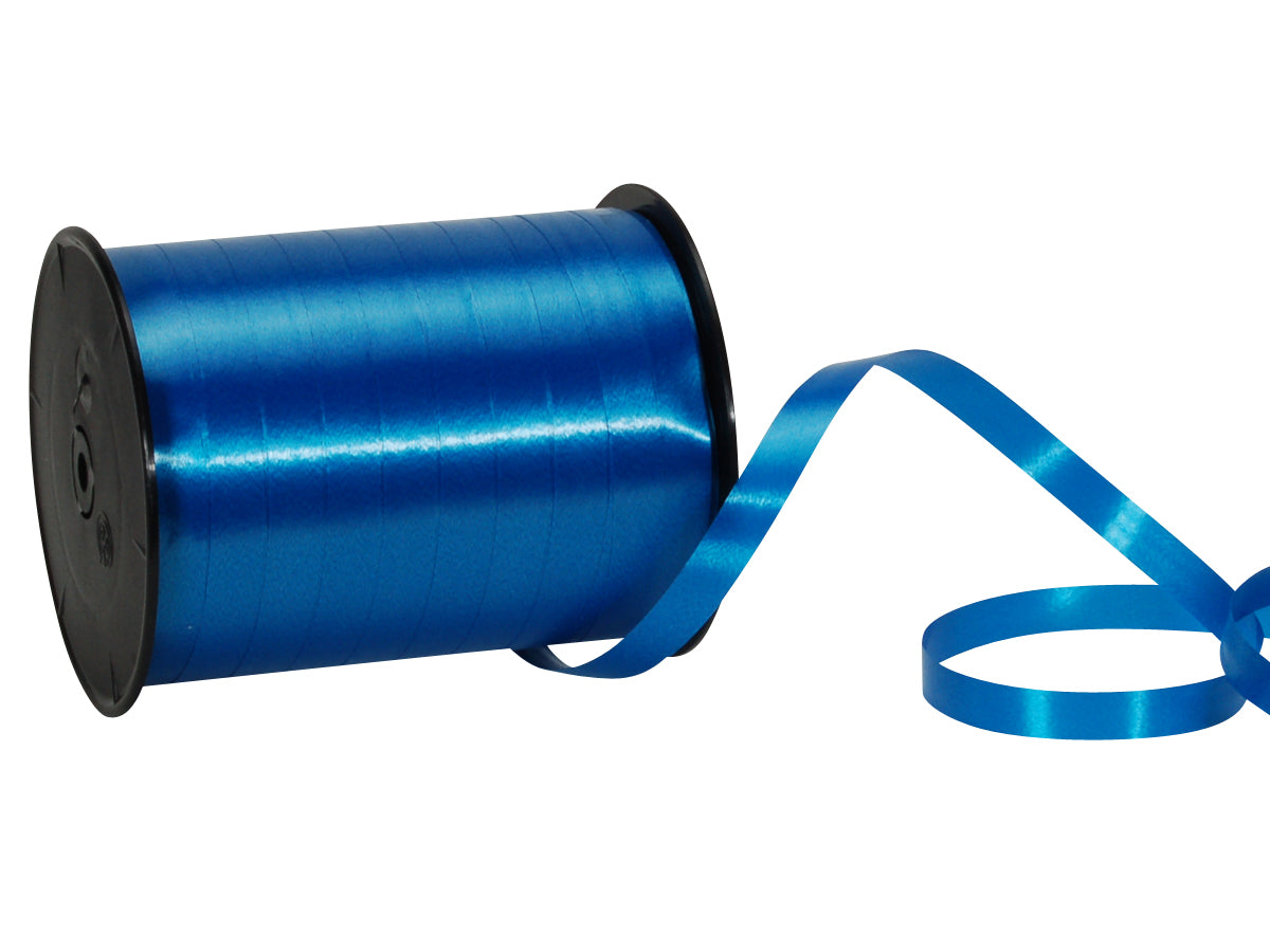 Spyk Geschenkband Poly glatt blau – 10 mm × 250 m
