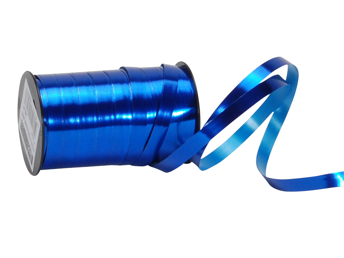 Spyk Geschenkband Polyband glänzend blau – 7 mm × 20 m