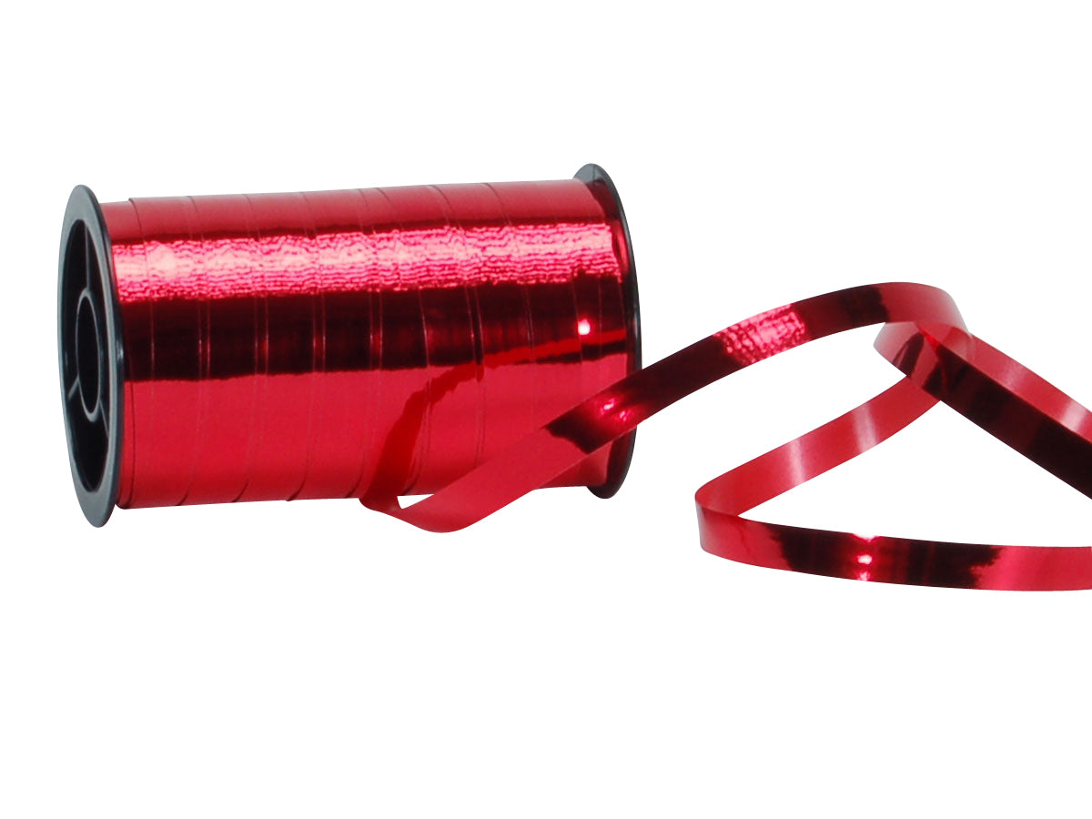 Spyk Geschenkband Polyband glänzend rot – 7 mm × 20 m
