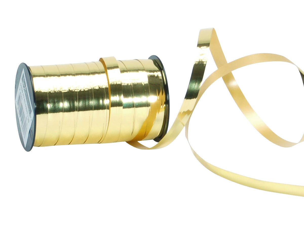 Spyk Geschenkband Polyband glänzend Gold – 7 mm × 20 m