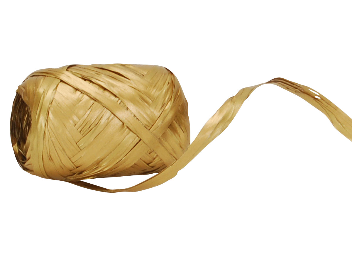 Spyk Geschenkband PP matt Gold – 10 mm × 20 m