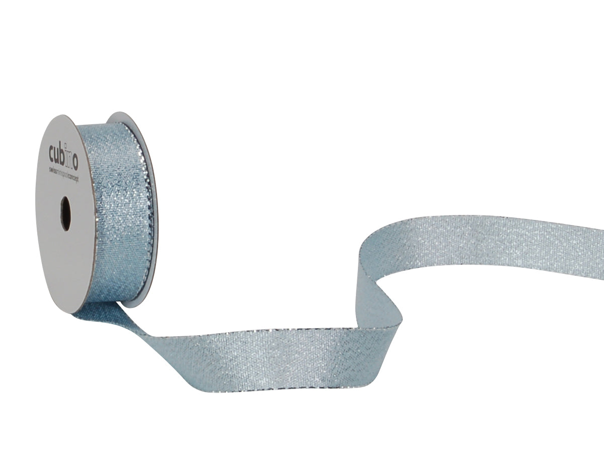 Spyk Geschenkband Cubino Carisma Blau/Silber – 16 mm × 4 m