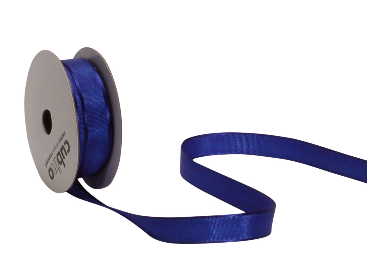 Spyk Geschenkband Taffetas Blau – 10 mm × 5 m – Echte Webkante, Ohne Draht