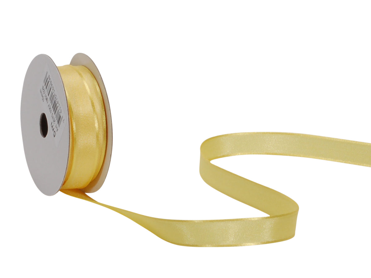 Spyk Geschenkband Taffetas Gelb – 10 mm × 5 m – Webkante, ohne Draht