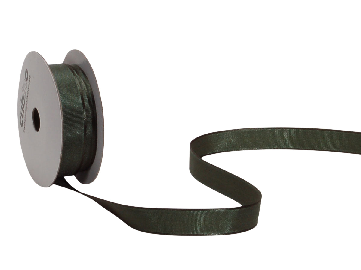 Spyk Satinband Grün – 10 mm × 5 m – Echte Webkante