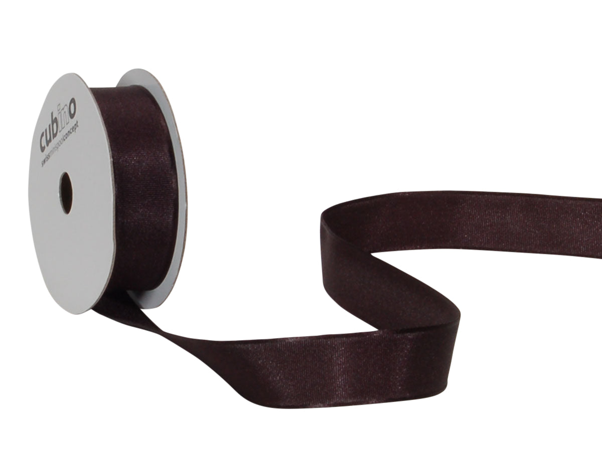 Spyk Geschenkband Taffeta Schwarz – 15 mm × 4 m – Echte Webkante, Ohne Draht