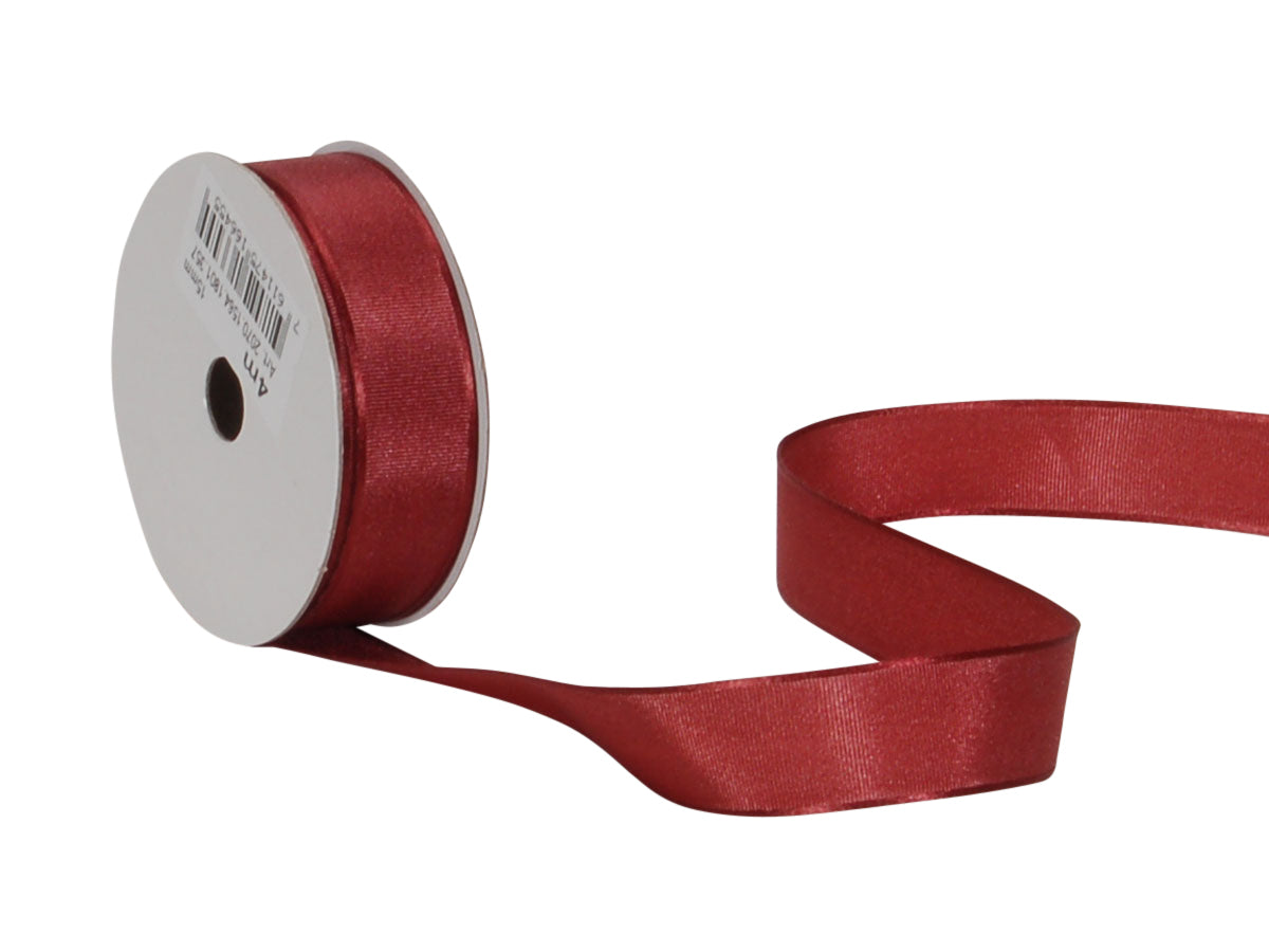Spyk Geschenkband Taffetas Weinrot – 15 mm × 4 m – Echte Webkante