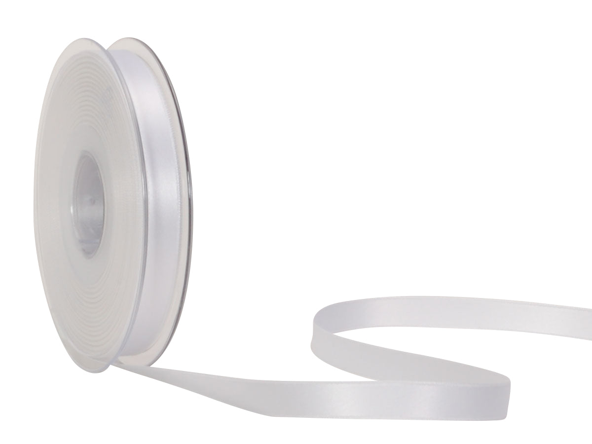 Spyk Satinband Weiss – 10 mm × 25 m – Doppelseitig