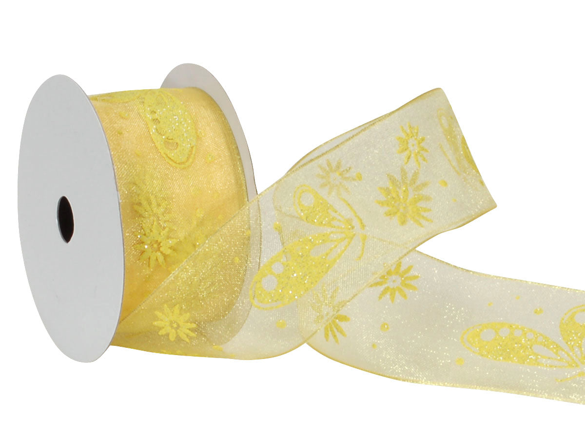 Spyk Geschenkband Dreamworld Gelb – 40 mm × 3 m