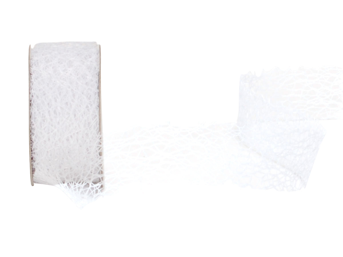 Spyk Geschenkband Cubino Weiss – 25 mm × 4 m