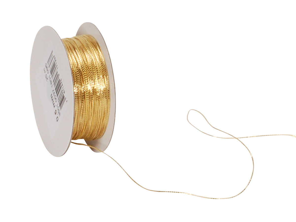 Spyk Metallfaden, Cubino Fino, Gold, Ø 0,5 mm × 25 m, 1 Rolle, 3501.095
