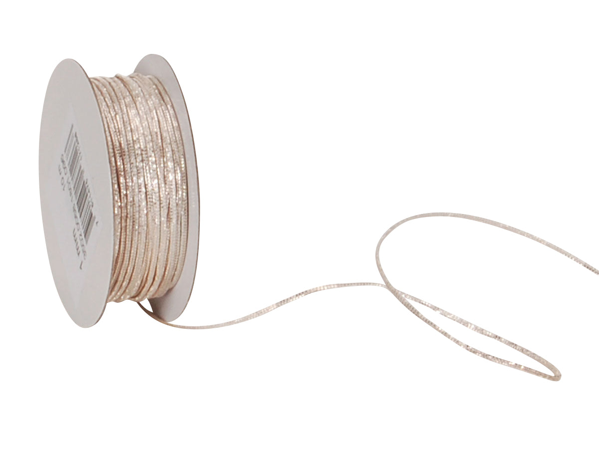 Spyk Geschenkband Cubino Linz Metallkordel Silber – 1 mm × 10 m