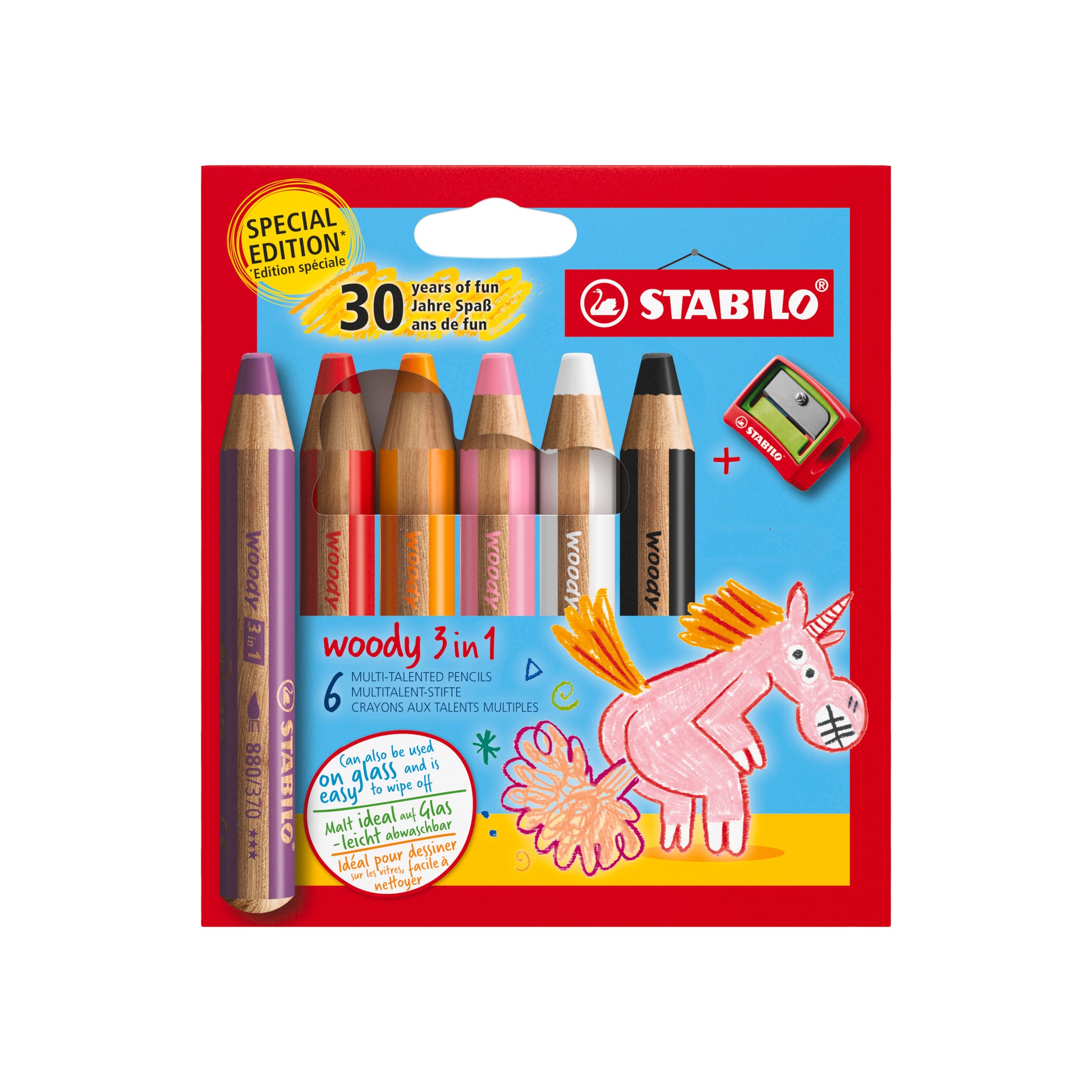 STABILO woody 3 in 1 Unicorn – 6 Farben