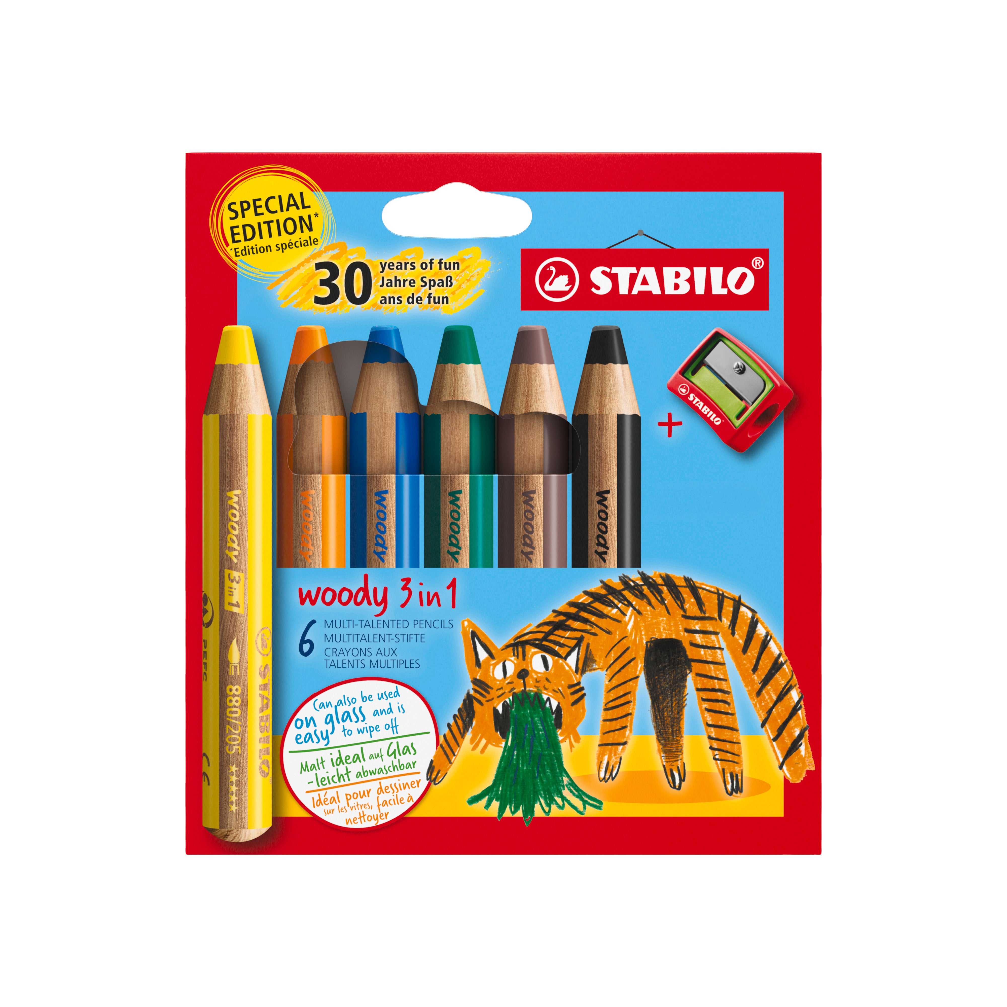 STABILO woody 3 in 1 – 6 Farben