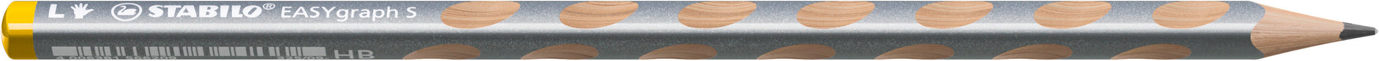 STABILO EASYgraph S Metallic Edition Bleistift HB, hexagonal, mit rutschfester Griffzone, Silber