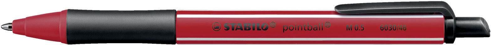 STABILO pointball Wildblume Kugelschreiber – Blau, Spitze 0,5 mm, Druck, dokumentenecht, nachfüllbar