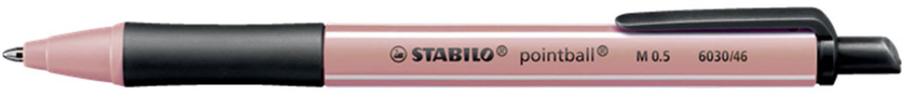 STABILO pointball Wildblume Kugelschreiber – Blau, Spitze 0,5 mm, Druck, dokumentenecht, nachfüllbar