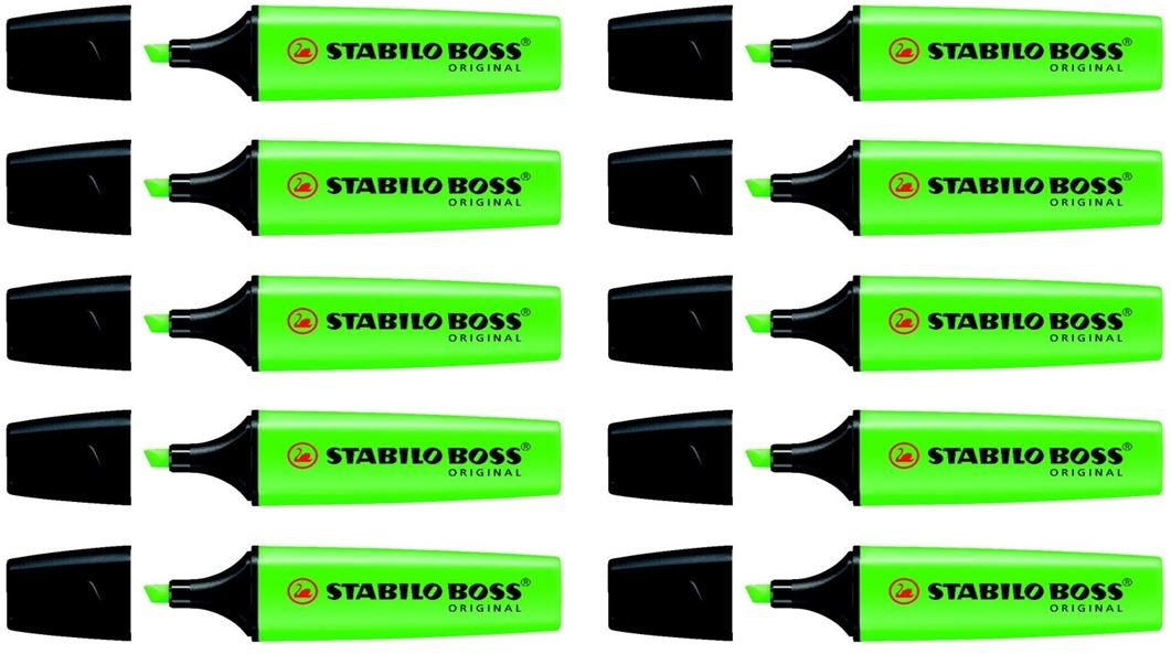 STABILO BOSS Original Textmarker – Grün, nachfüllbar - 10 Stück