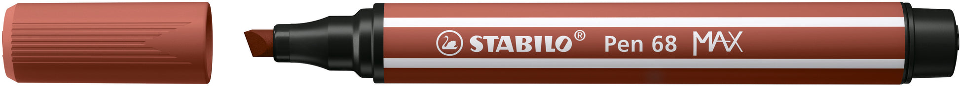 STABILO Pen 68 MAX Filzstift, Doppelspitze – Keilspitze + Feine Spitze, 5 mm + 1 mm, wasservermalbar, 5er Set