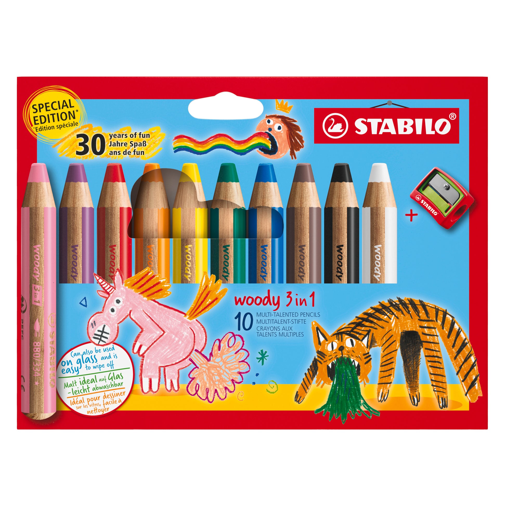 STABILO Buntstifte woody 3 in 1, Spezialedition 30 Jahre – 3-in-1