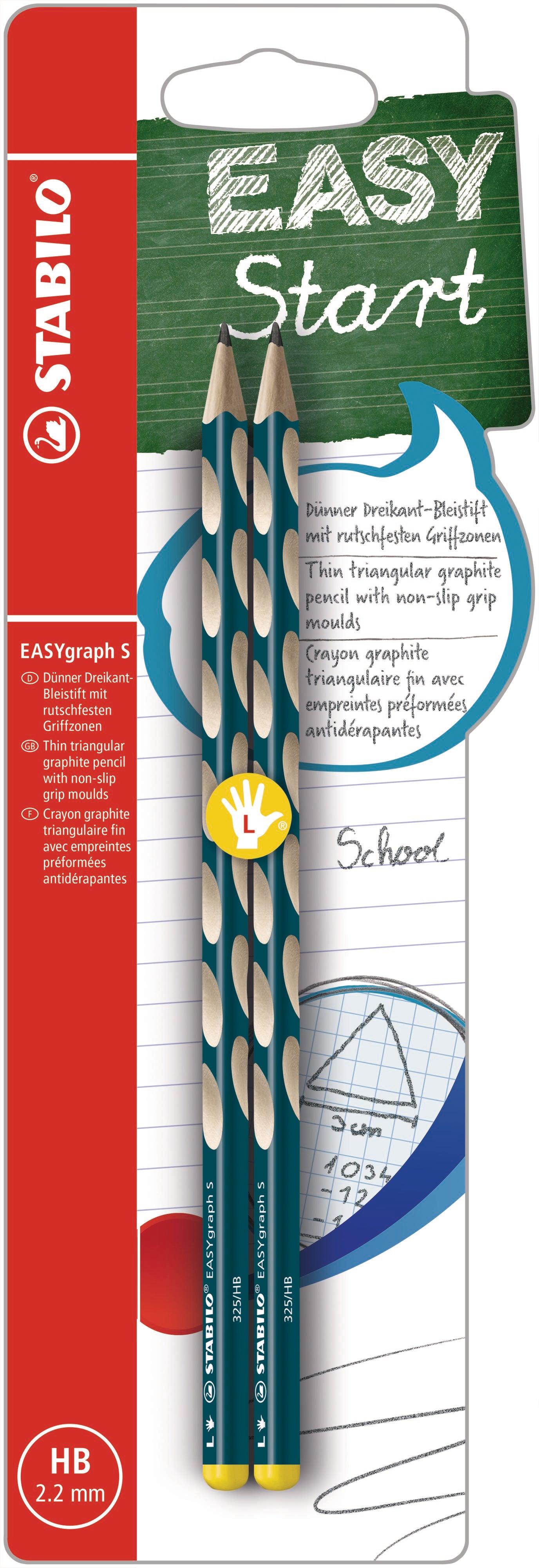 STABILO EASYgraph S Bleistift HB, dreikantig, mit rutschfester Griffmulde