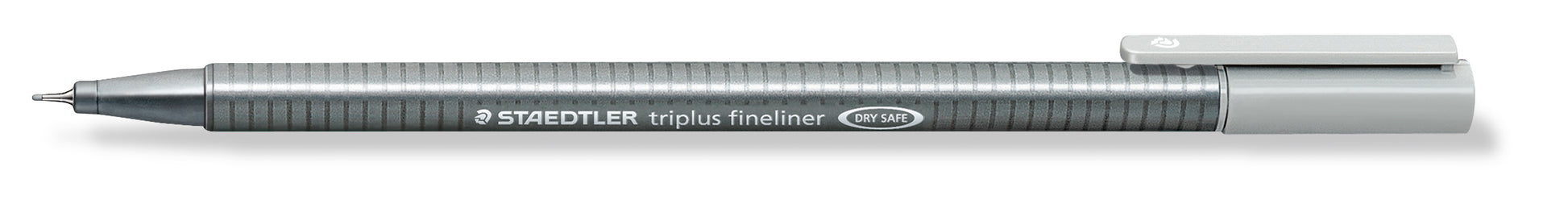 Staedtler Triplus Fineliner – 0,3 mm, silbergrau, Cap-Off