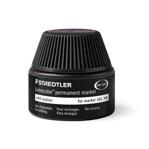Staedtler Lumocolor Permanentmarker Nachfülltinte – Schwarz, für Lumocolor 342, 348