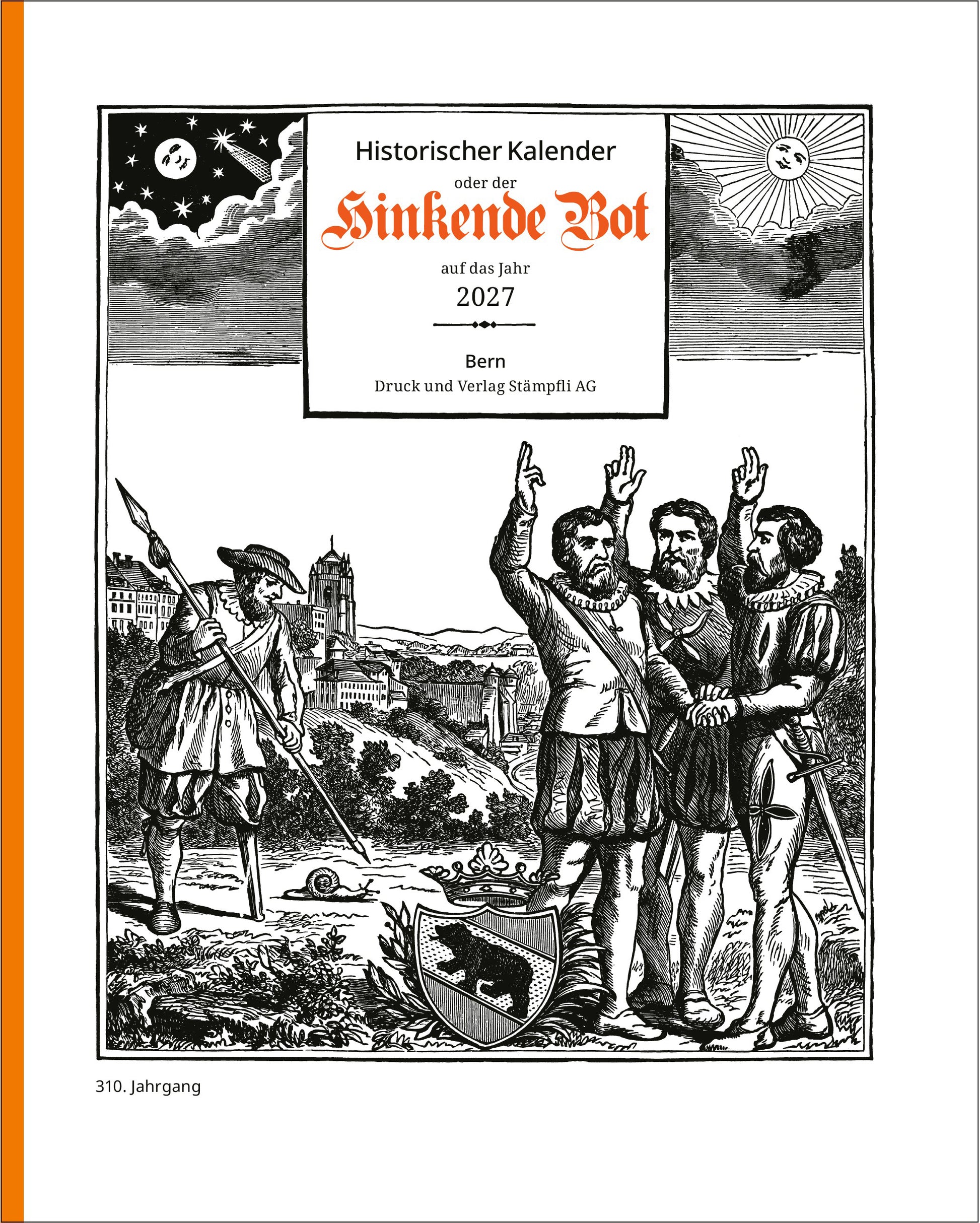 Staempfli Der Hinkende Bot – Bildkalender 2027 – 21,2 × 17,8 cm – Kalendarium deutsch