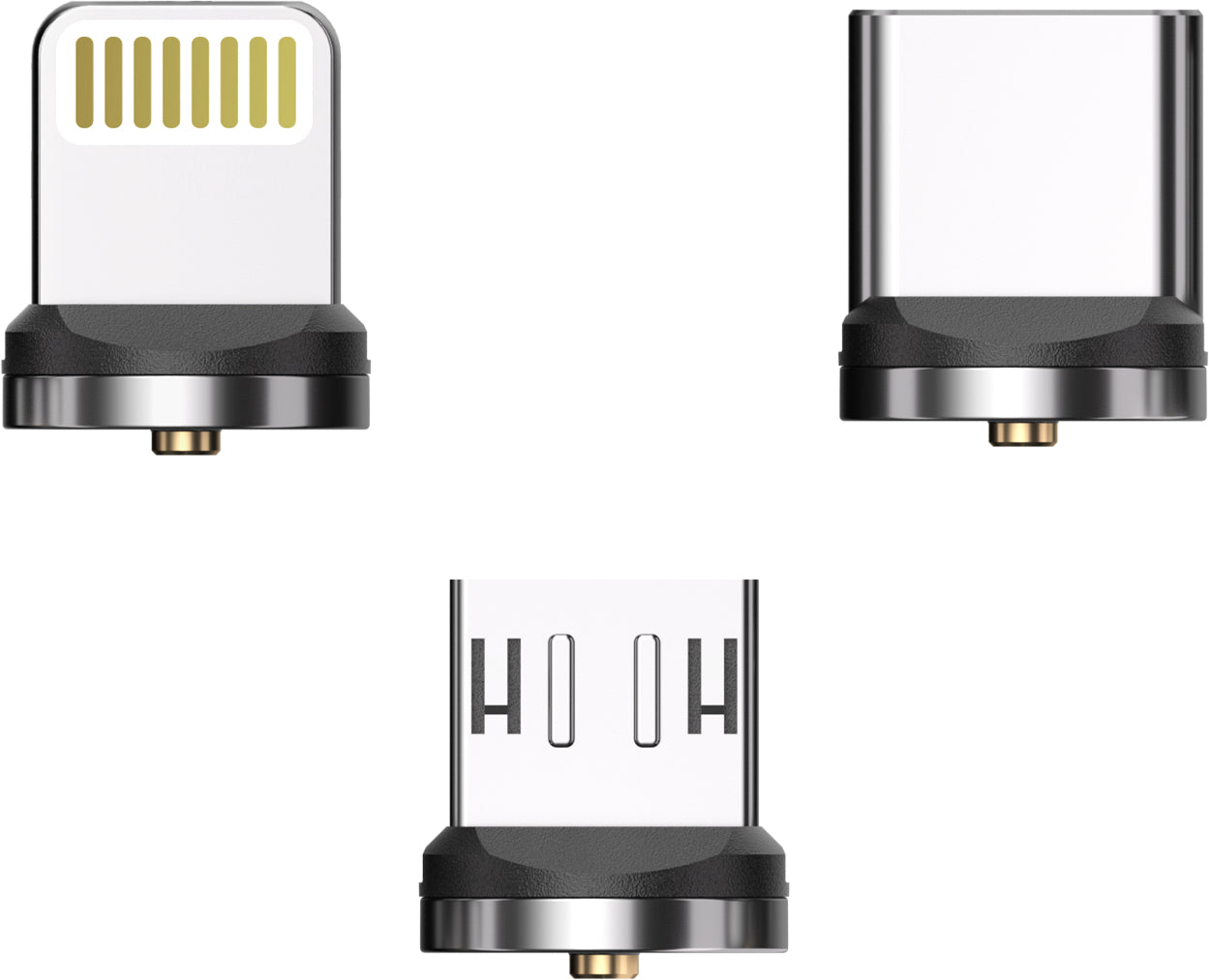 Statik Mag.Tip PUP-0135 – Magnetischer Adapter – 10 W – für Lightning-, USB-C- und Micro-USB-Geräte – 3er Pack
