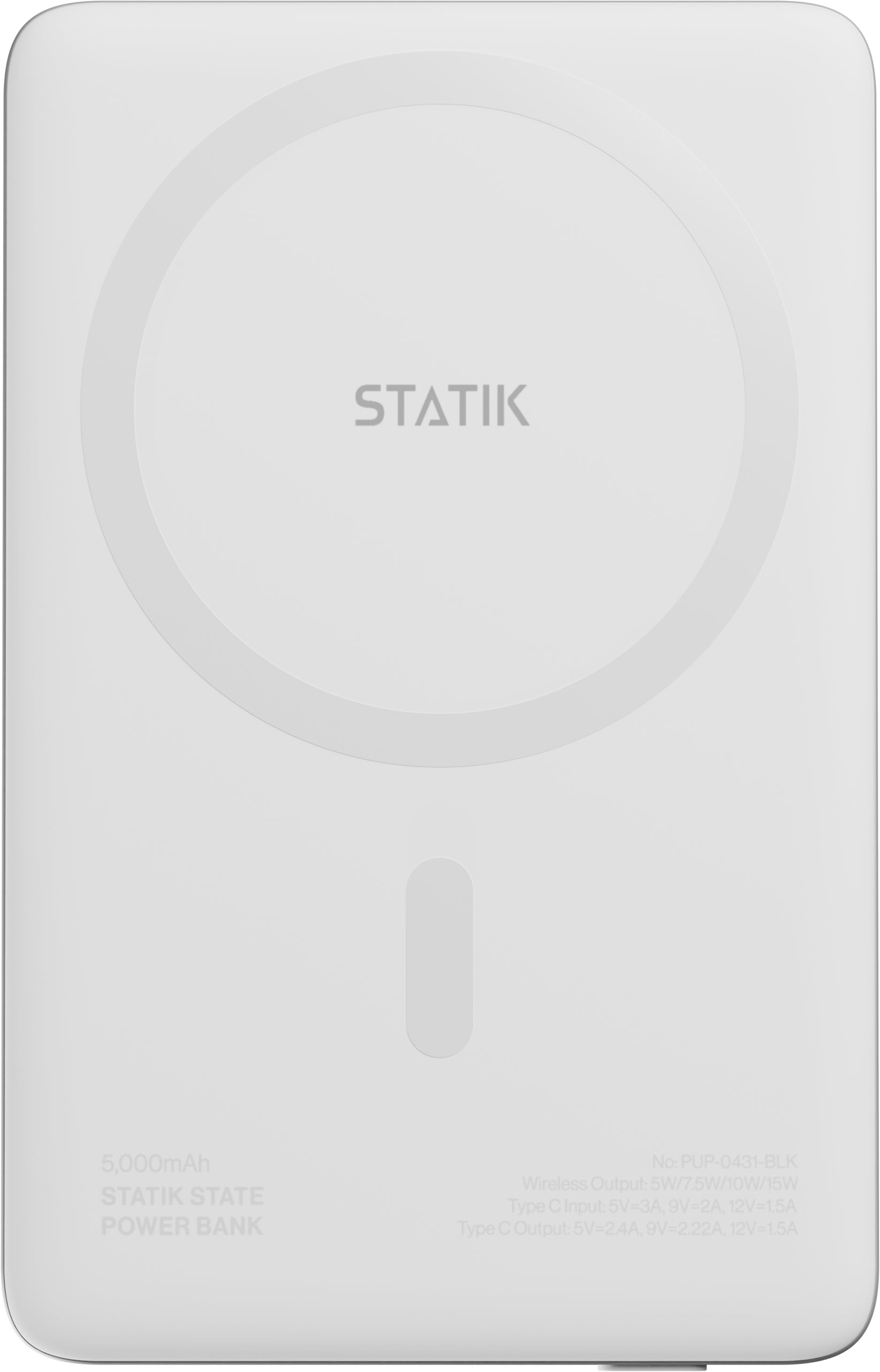 Statik State PUP-0431 MagSafe Powerbank 5'000 mAh – 20 W PD, Wireless 15 W, für iPhone 12+
