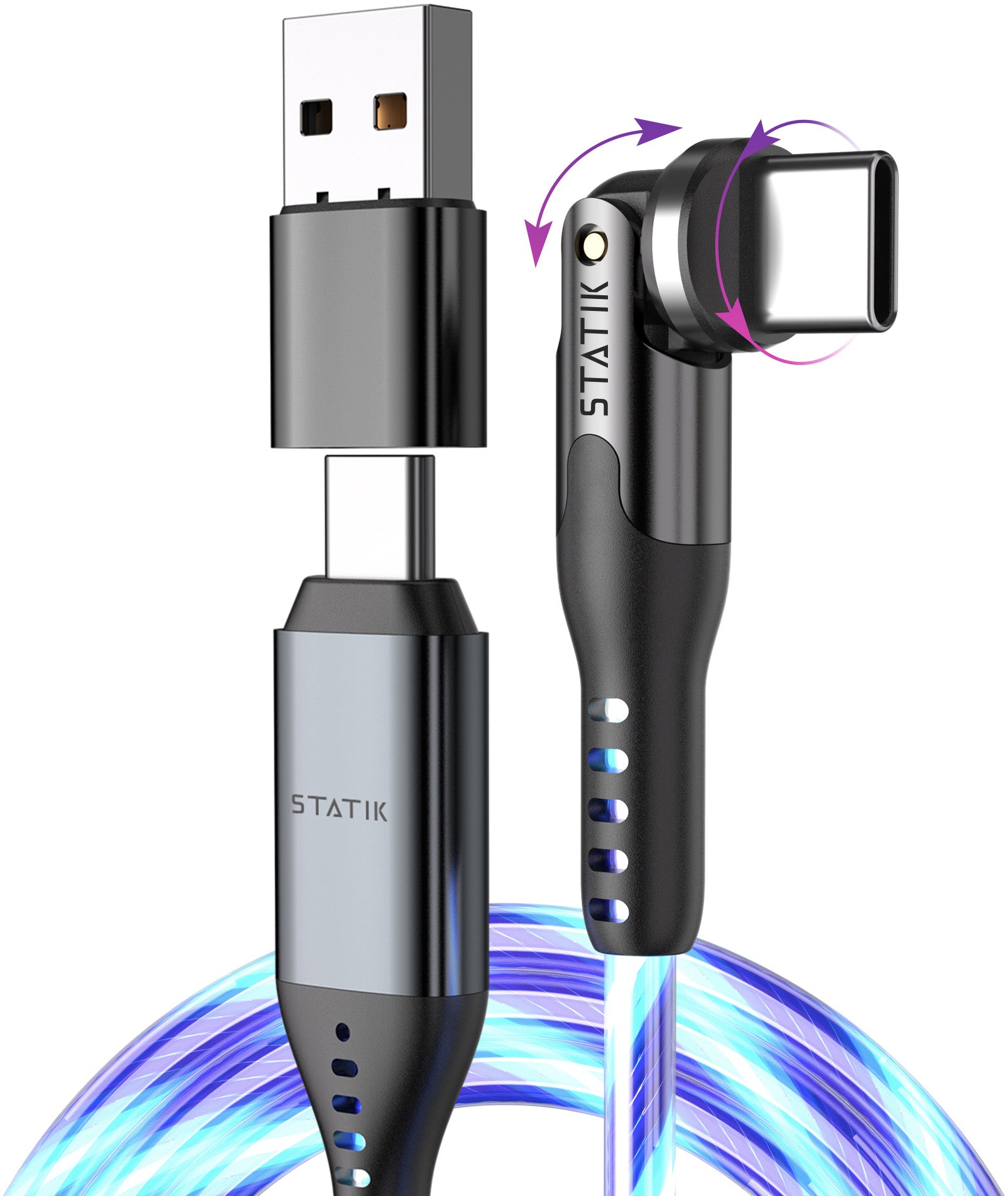 Statik USB-C auf USB-C Kabel – 1 m – PD 100 W – für MacBook Air, Chromebooks, Samsung-Geräte und mehr