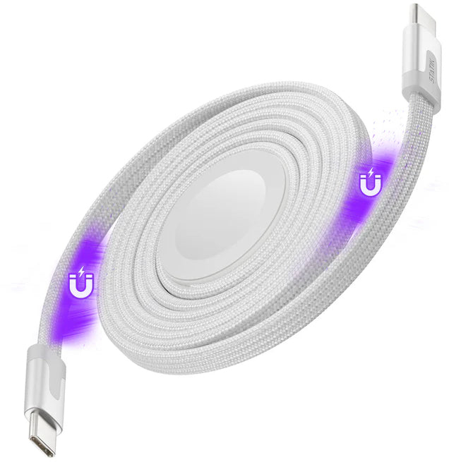 Statik USB-C auf Apple Watch Kabel – USB 2.0 (480 Mbit/s) – Geflochten, magnetisch – für Apple Watch