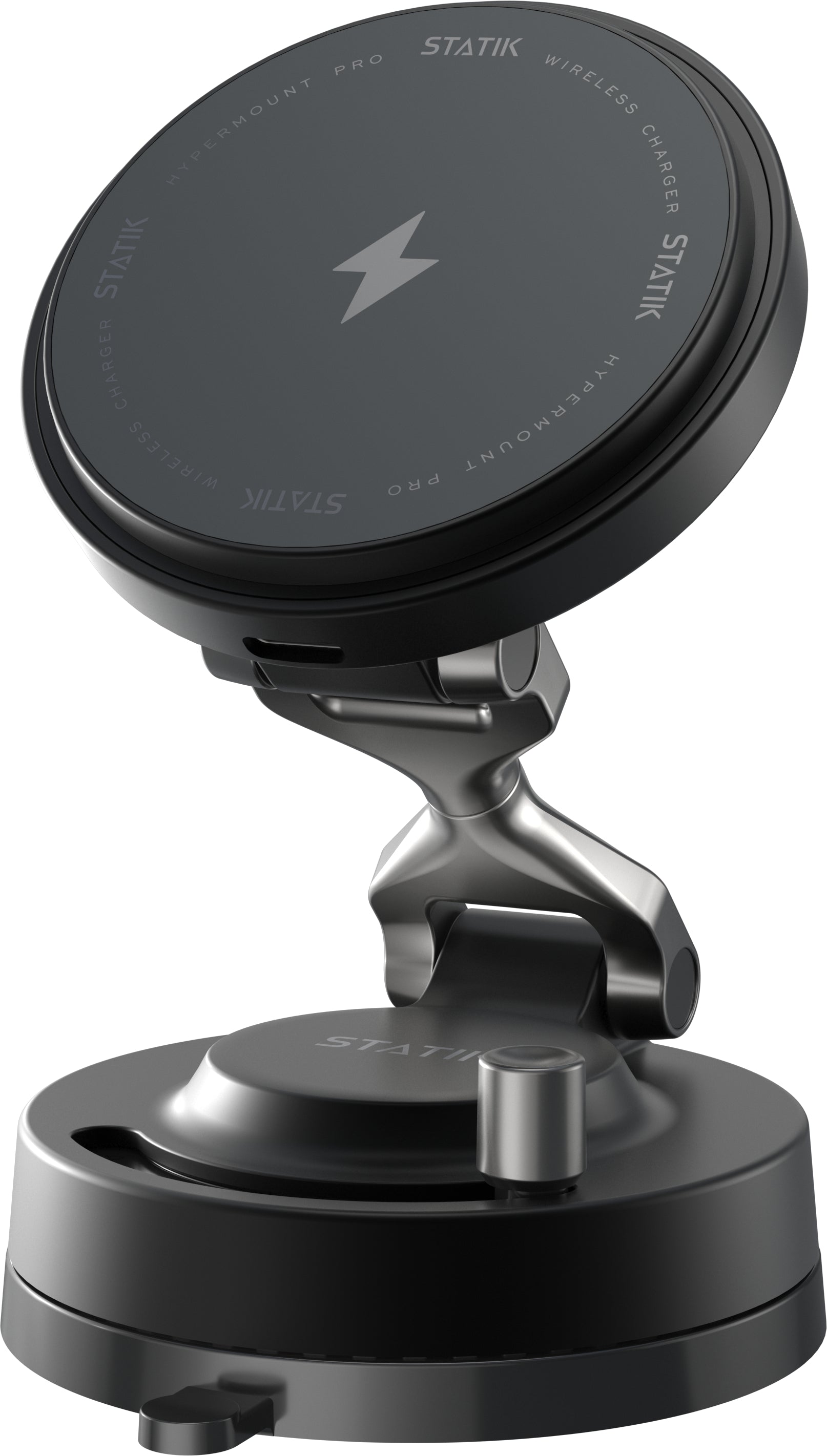 Statik HyperMount Pro PUP-0661 – Auto Kabellose Ladehalterung – Qi 15 W, Magnetisch – Armaturenbrett, USB-C