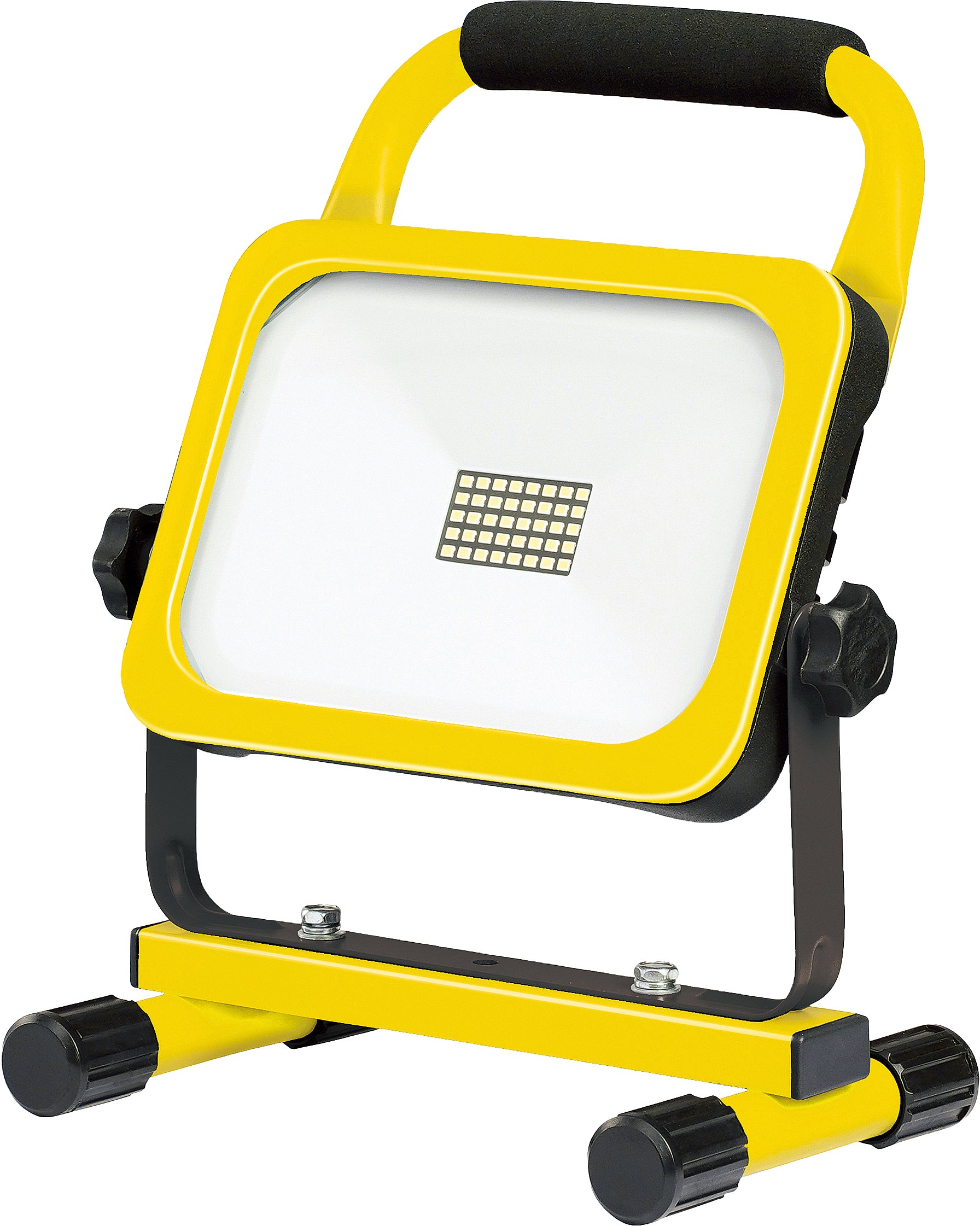 Steffen Arbeitsstrahler – 3300 lm, 30 W – 6500 K – IP54 – Akkubetrieb – Dimmbar, USB-C – Gelb