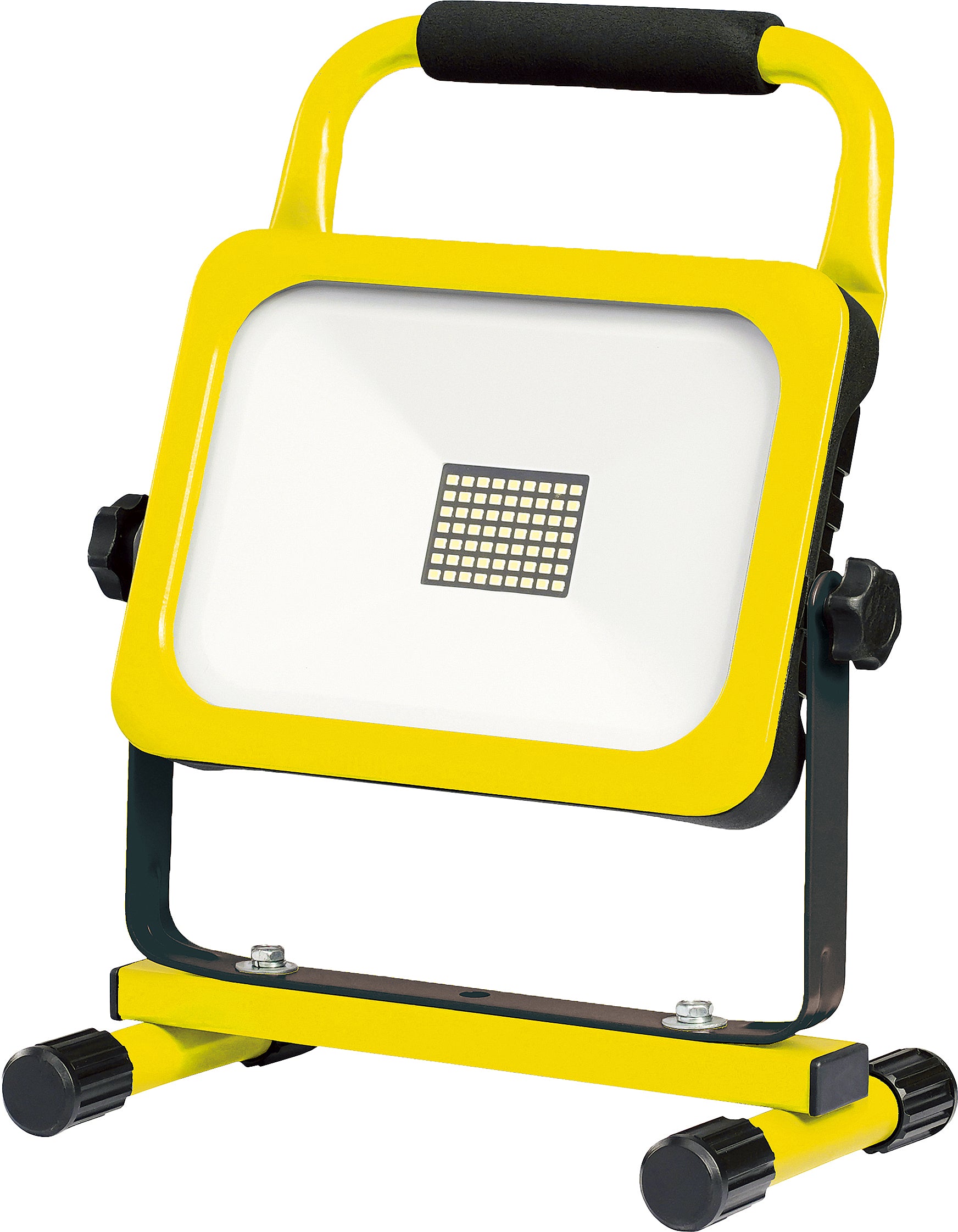 Steffen Arbeitsstrahler – 4250 lm, 45 W – 6500 K – IP54 – Akkubetrieb, 10000 mAh, dimmbar (3 Stufen) – Gelb