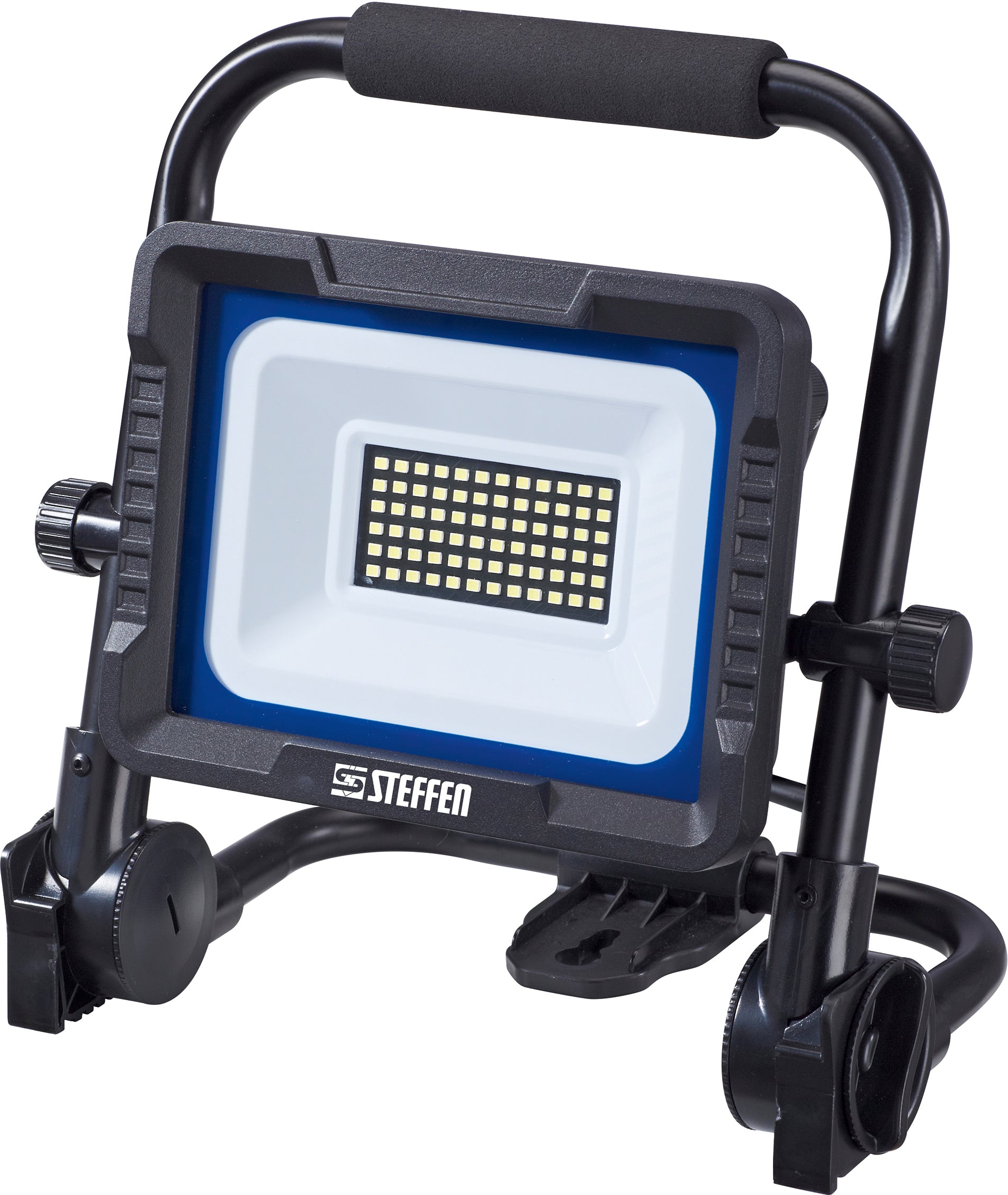 Steffen Arbeitsstrahler – 4800 lm, 30 W – Kaltweiss, 6500 K – IP65 – Netzbetrieb – Schwarz, Aluminium