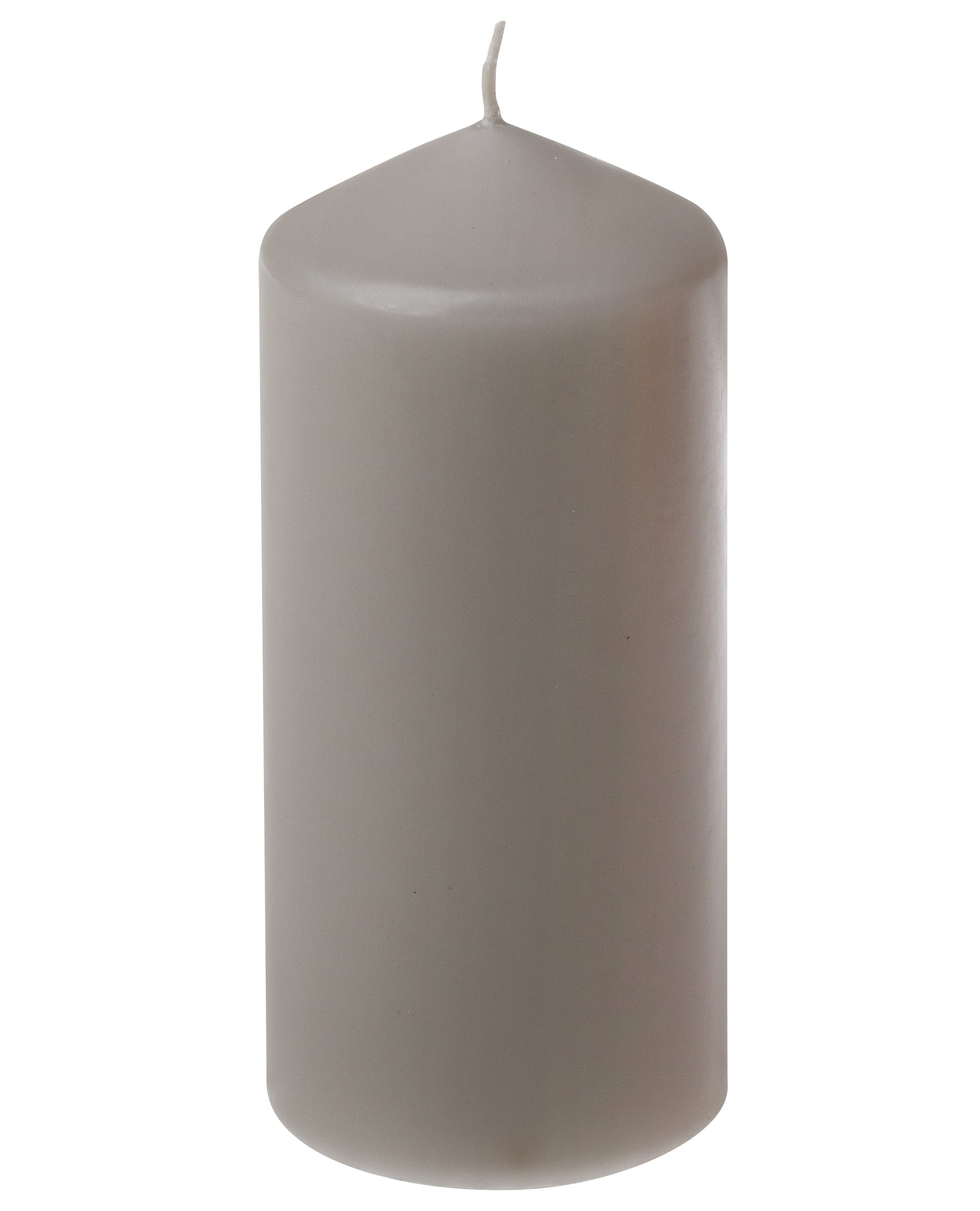 Steinhart Stumpenkerze – Ø 5,7 × 13 cm – ca. 35 h, taupe