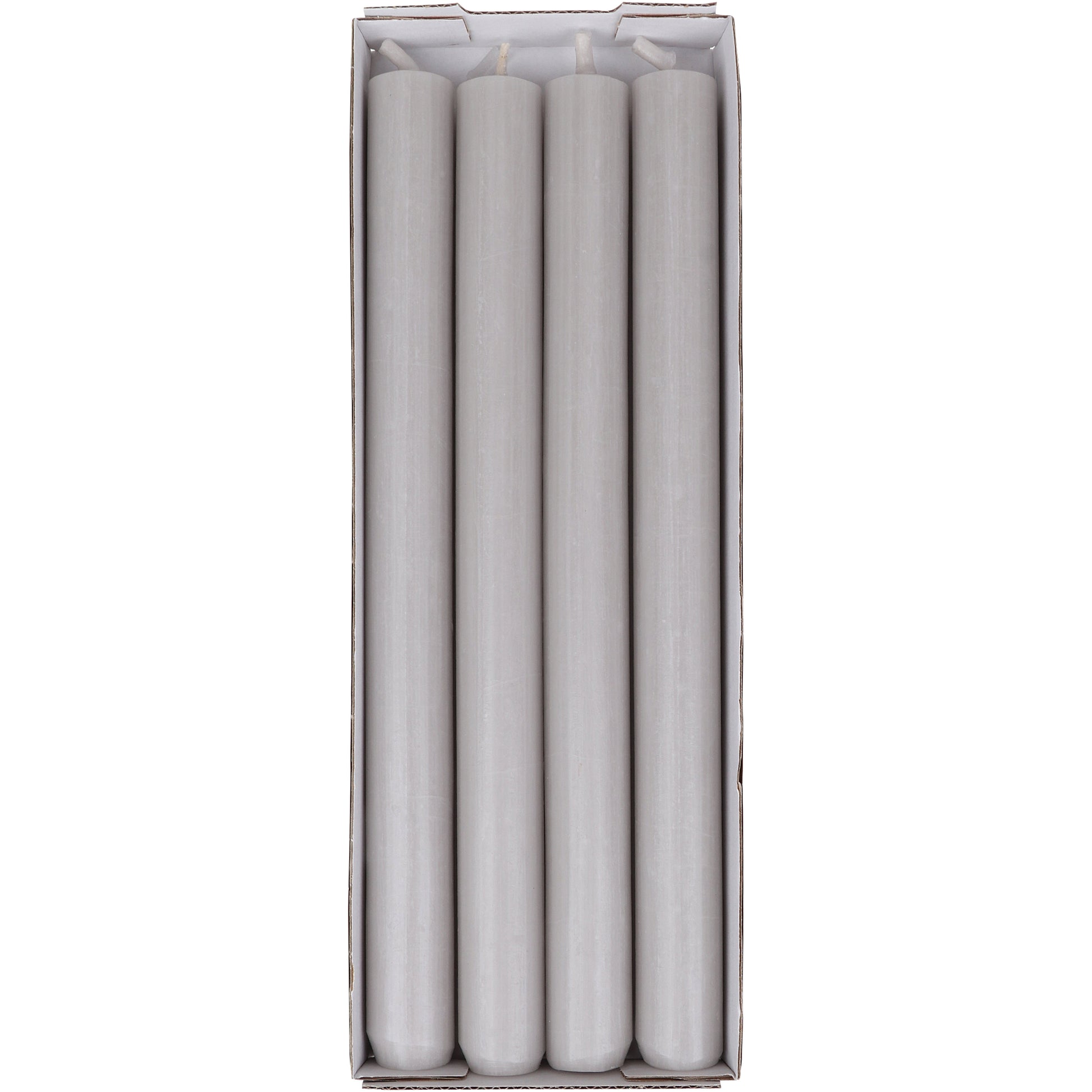 Steinhart Stabkerzen – Ø 2,2 × 26 cm – ca. 8 h Brenndauer – Taupe, 4-teilig