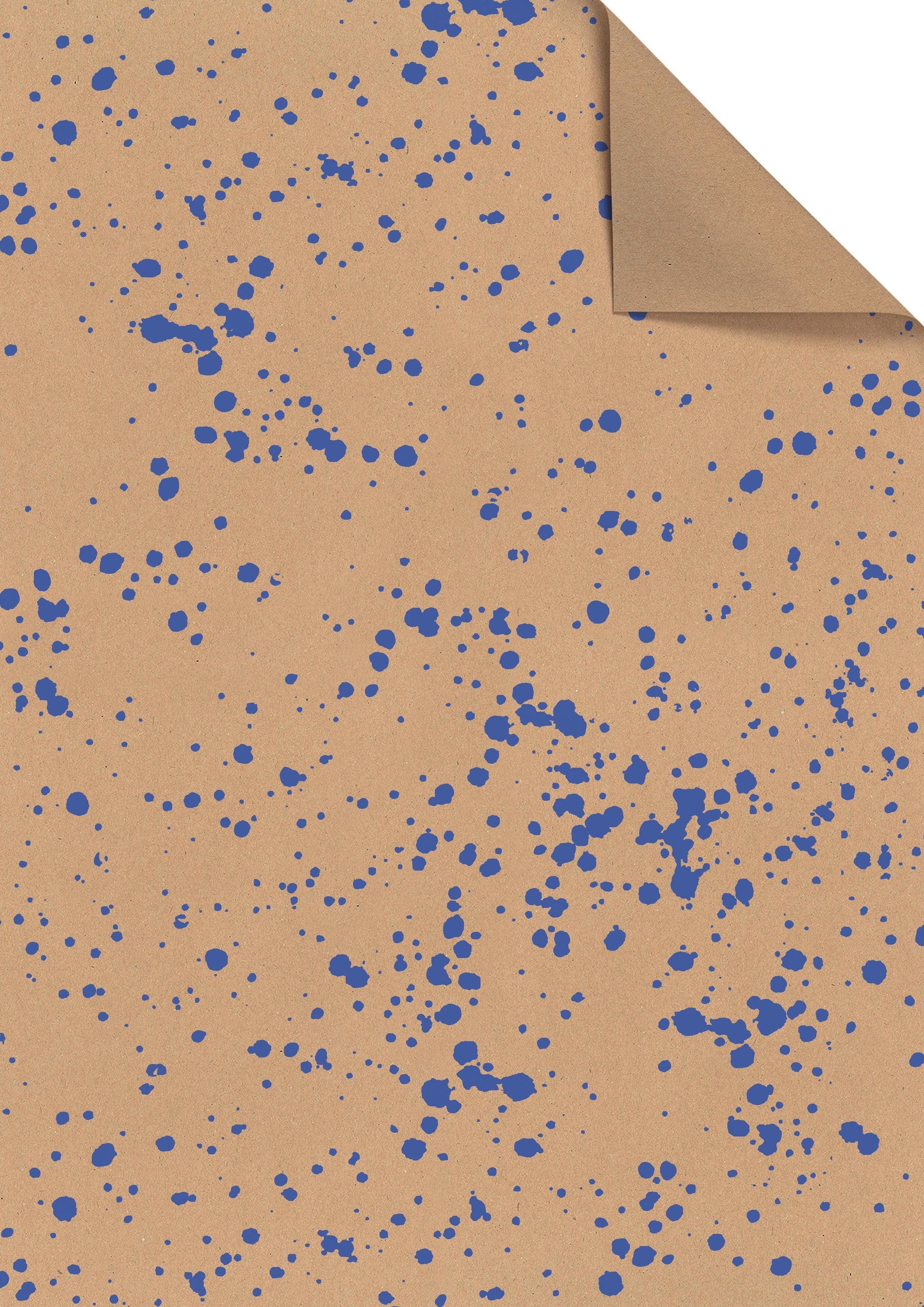 Stewo Geschenkpapier Sprenkel Blau – 51 cm × 70,5 cm – FSC MIX 70%