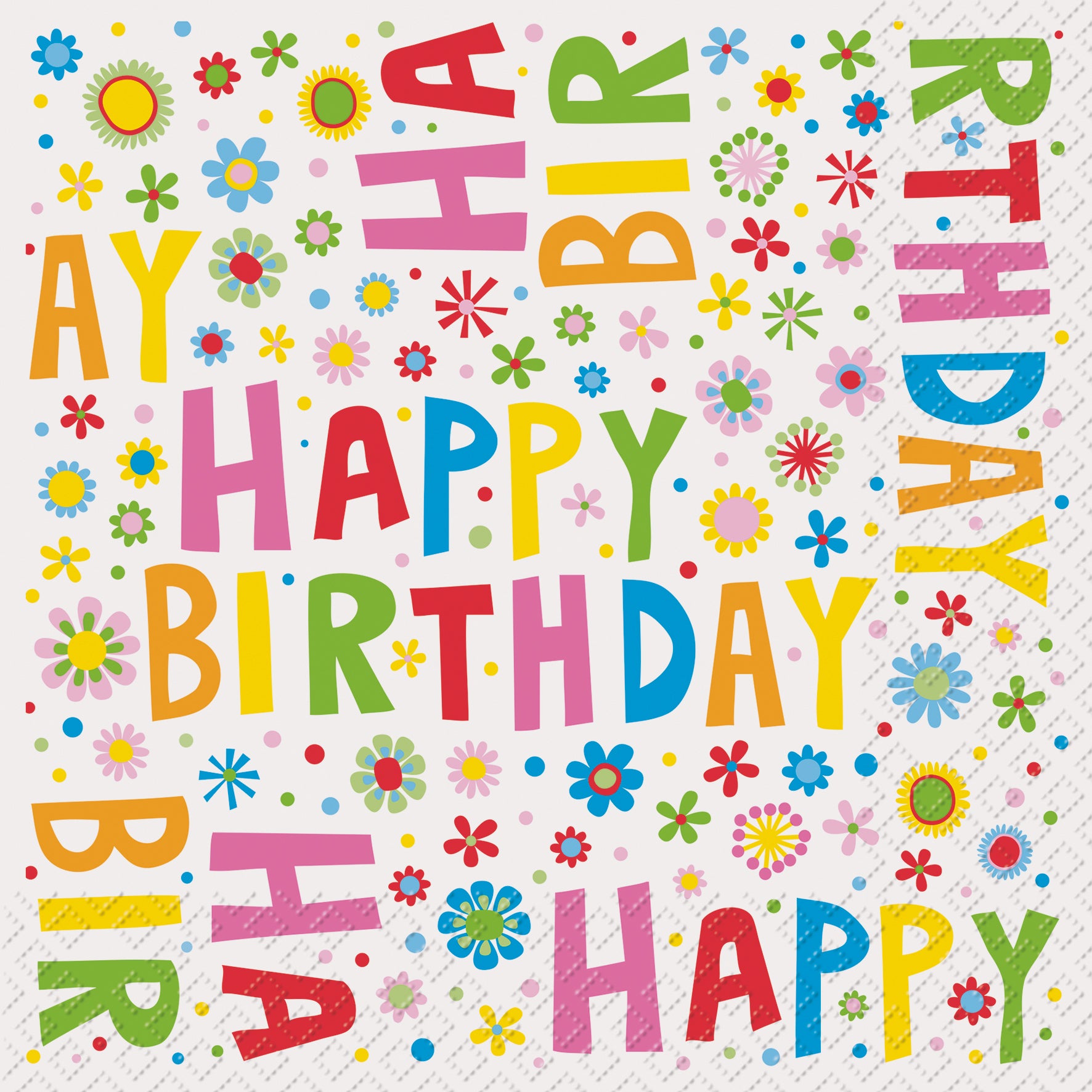 Stewo Servietten Happy Birthday – 12,5 × 13 cm, 3-lagig – 20 Stück