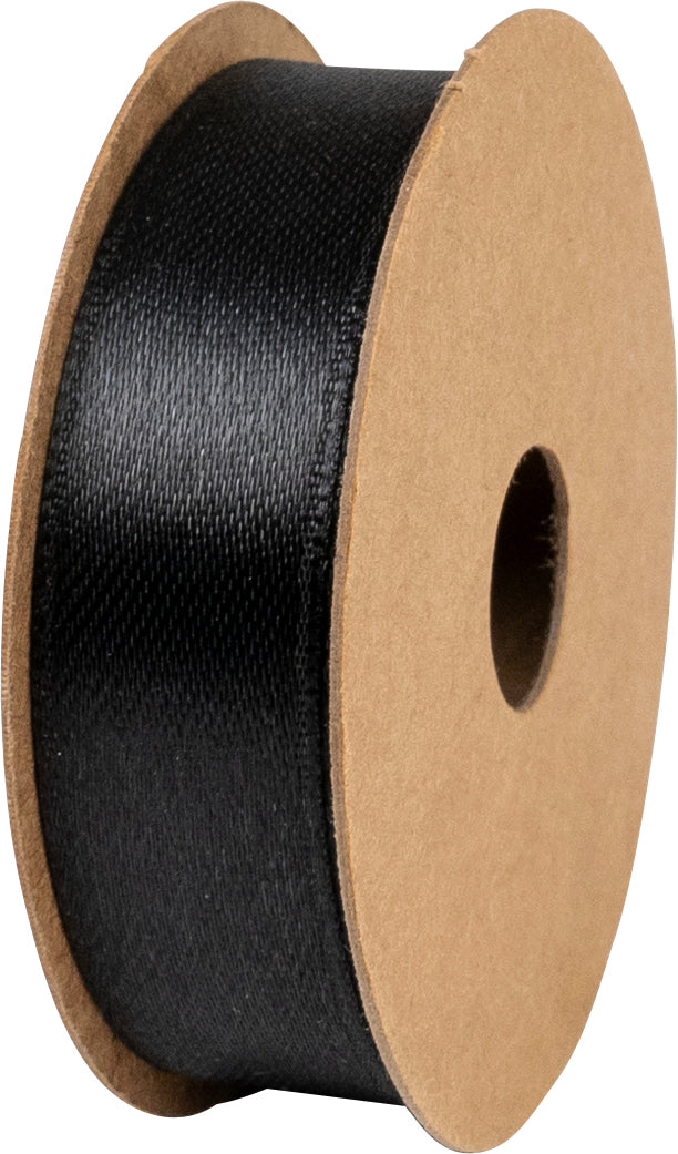 Stewo Satin Geschenkband Schwarz – 15 mm