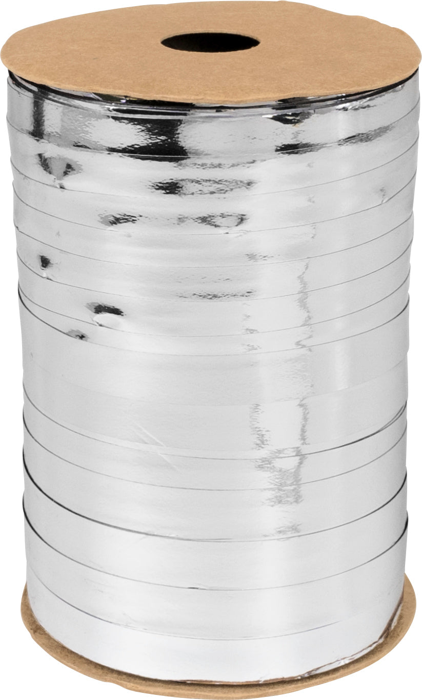 Stewo Geschenkband Poly Silber – 10 mm × 250 m
