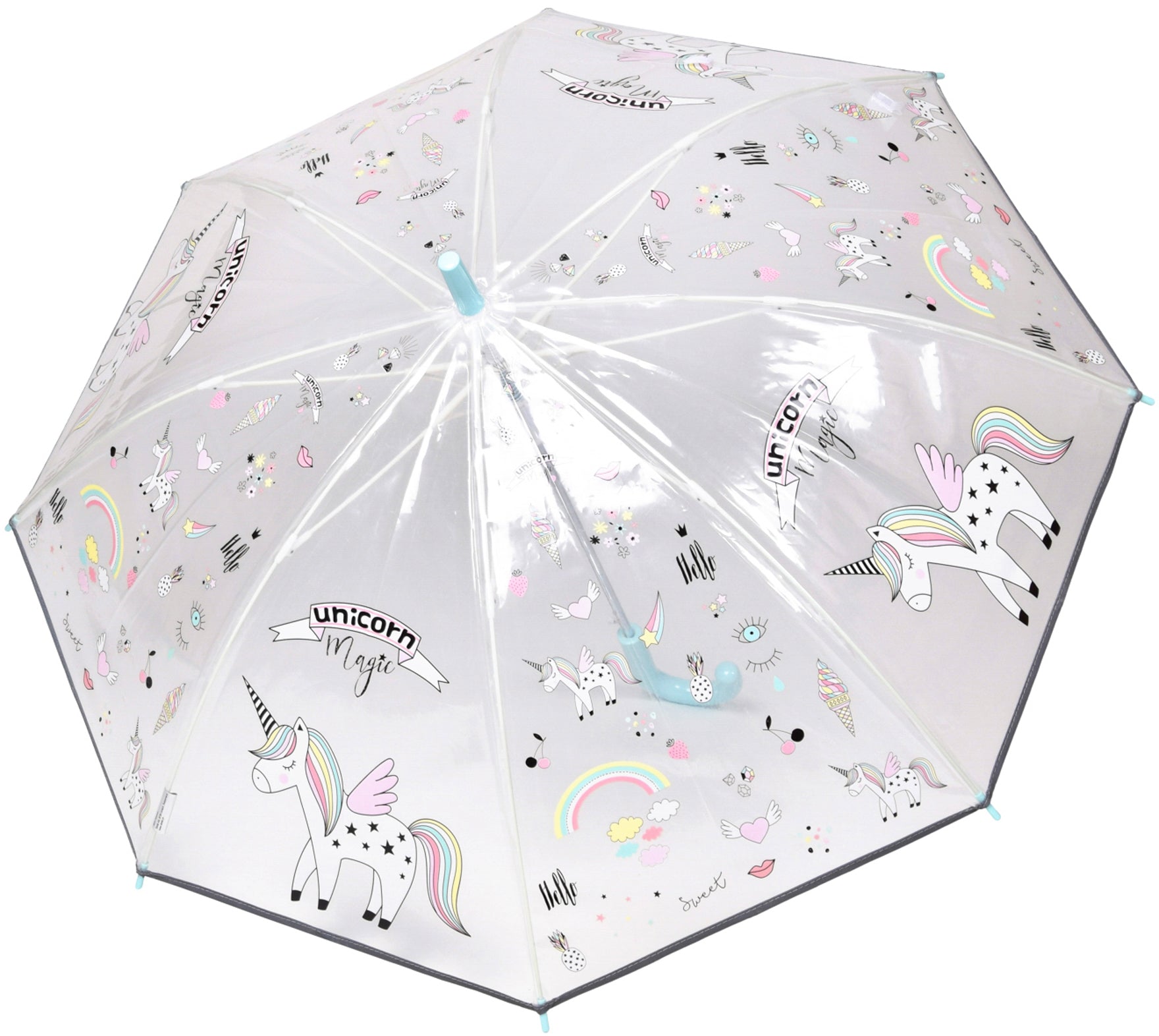 Strotz Kinderregenschirm Mia Matic 549105 – Automatik – Einhorn – reflektierend
