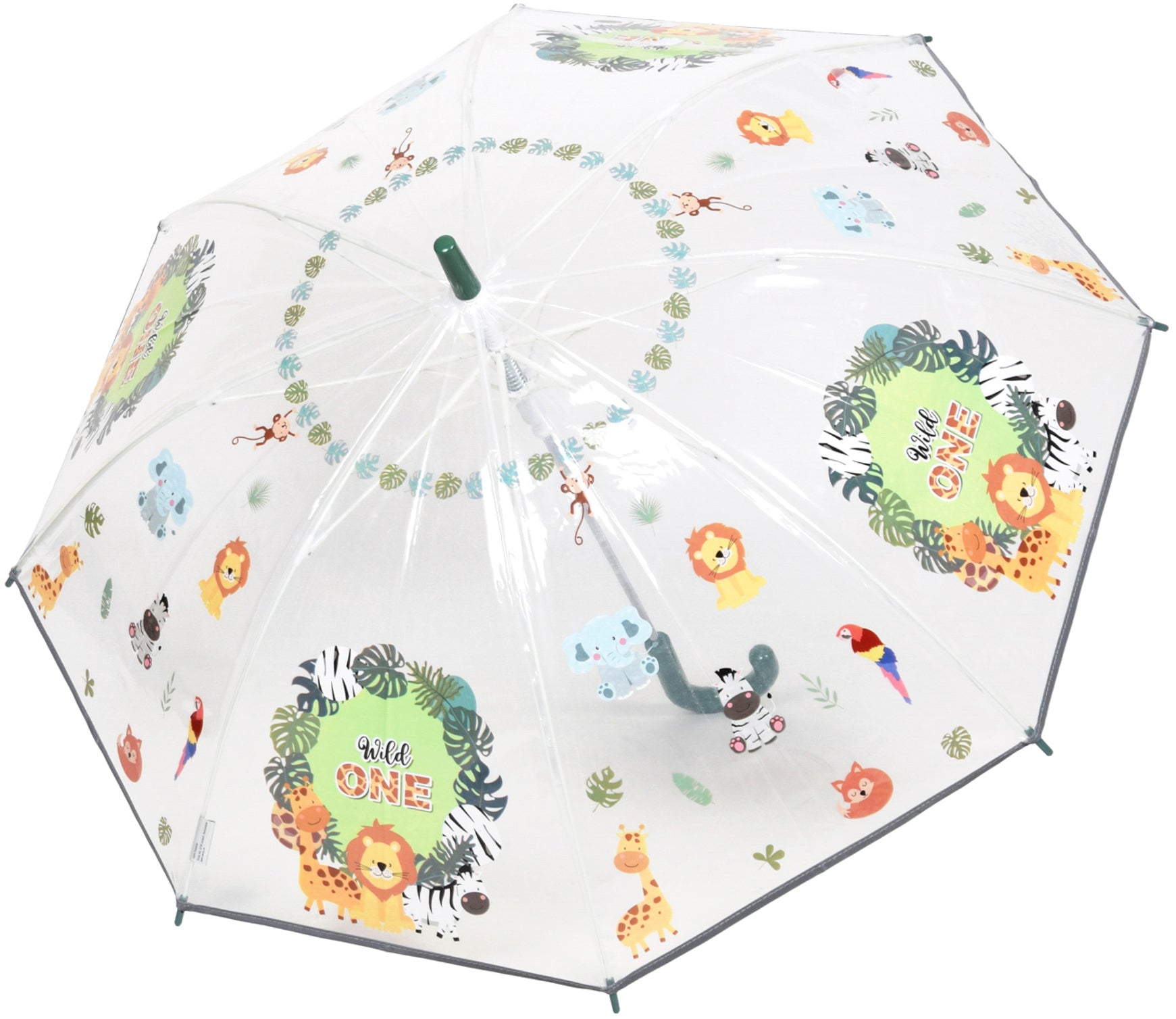 Strotz Kinderregenschirm Mia Matic 549107 – Automatik – Wild Jungle – reflektierend