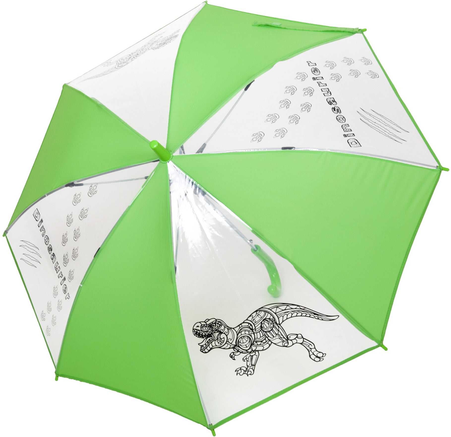 Strotz Kinderregenschirm Mia Matic 549203 – Automatik – Mandala, Dino – zum Ausmalen, mit Filzstiften