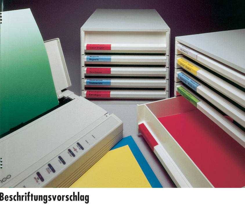 Styro Beschriftungshülse – rechteckig 90 × 20 mm, gelb, für Styro Modul/Stabil/Individuell