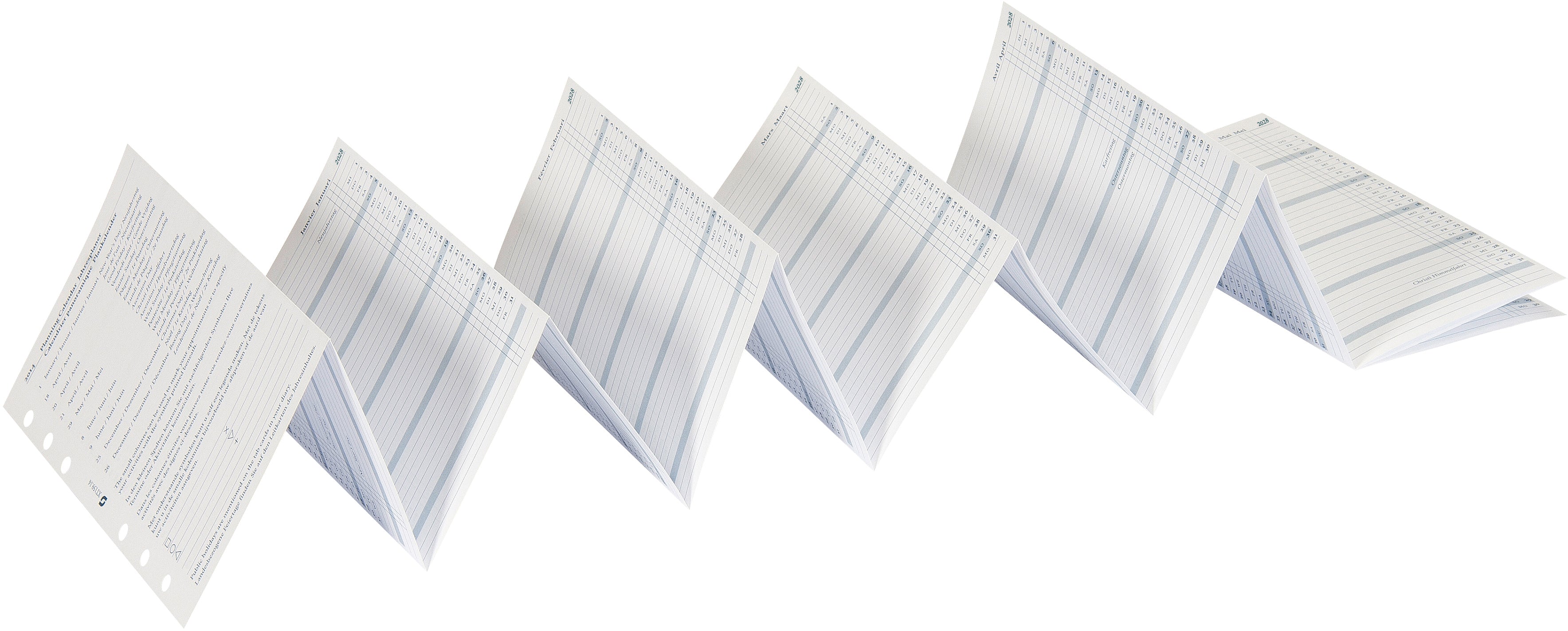 SUCCES Standard – Jahresinhalt 2028, 6 Monate/1 Seite, 9,8 × 17,2 cm, für SUCCES Standard Ringbuch