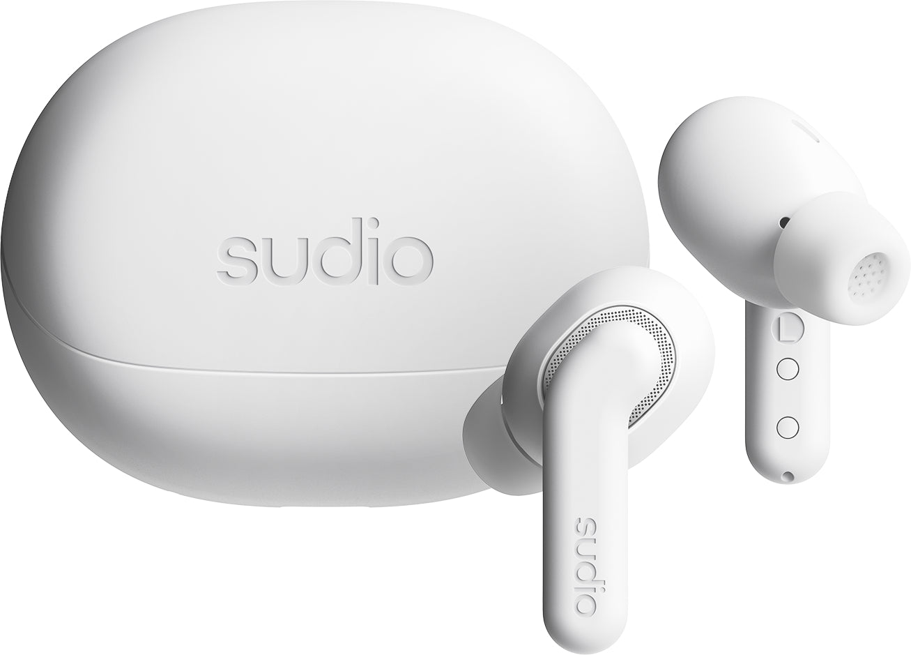 Sudio E4 Pro TWS In-Ear – ANC, Qi-Ladecase, Weiss